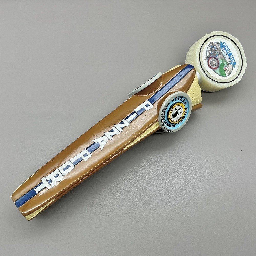 Pizza Port Brewing‎ Company Pick Six Pilsner Beer Tap Handle Brown Bar Decor USA